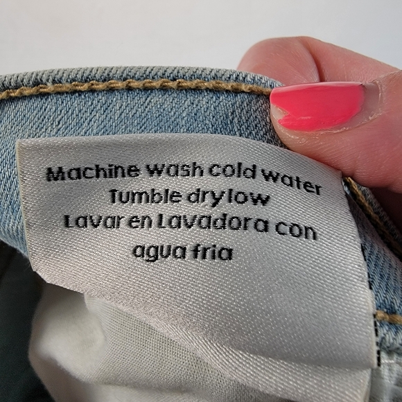 Pookie Loves Sebastian Cut Off Denim Shorts in Blue, Size M - Picture 11 of 11